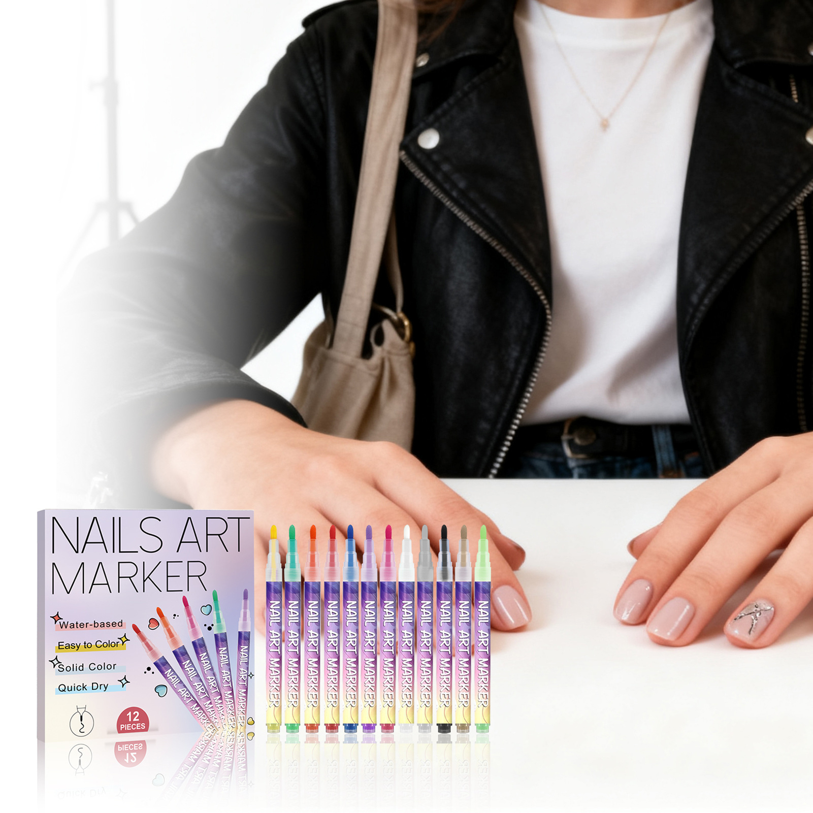 Correction Pen Fine - 12 Adet Tırnak Sanat Kalemleri İnce