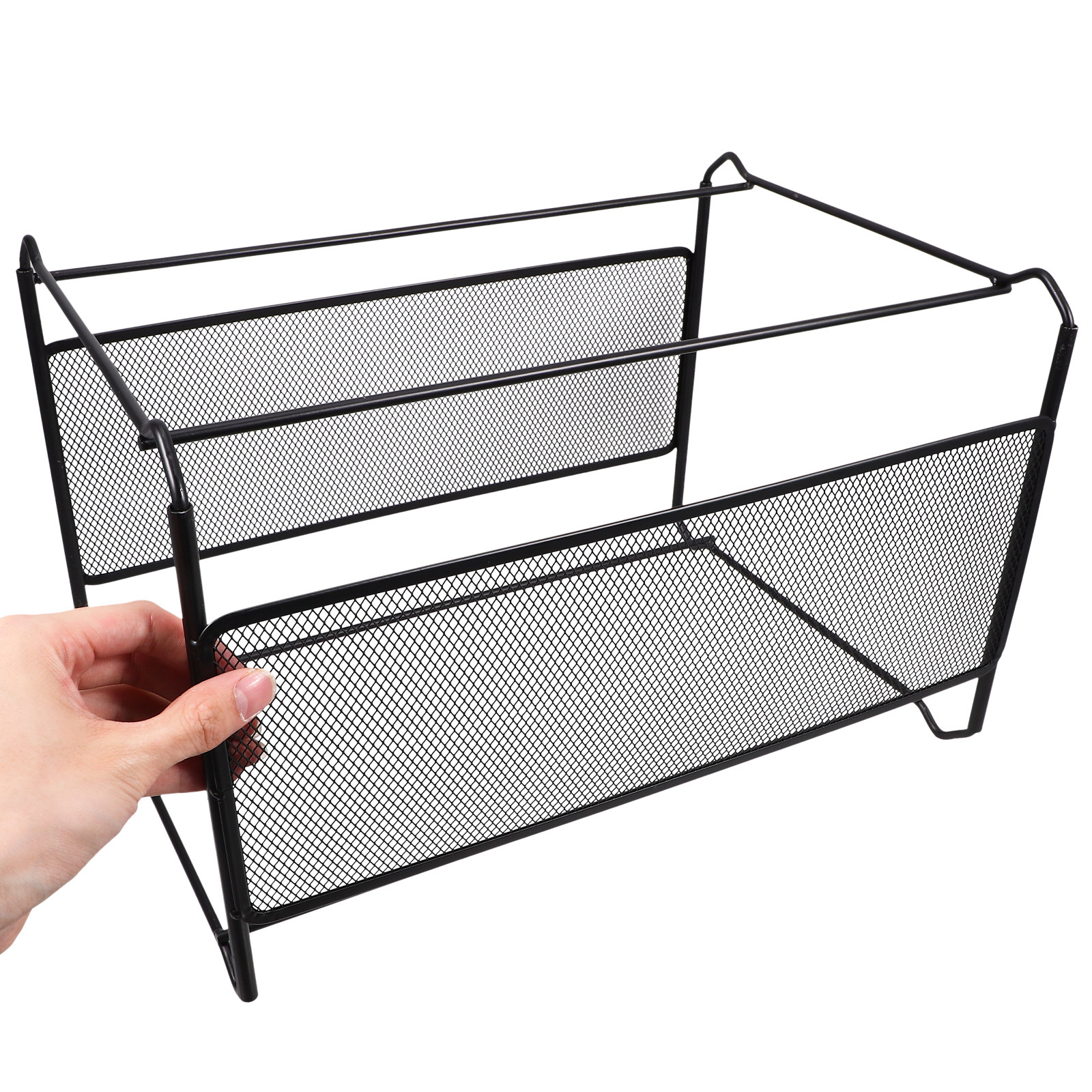 Magazine Holder Rack - Demir Örgü Dosya Tutucu Masaüstü Kitap