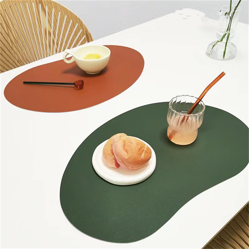 Leather Desk Pad - Uzaylı Suni Deri Placemats Yaratıcı Dekoratif
