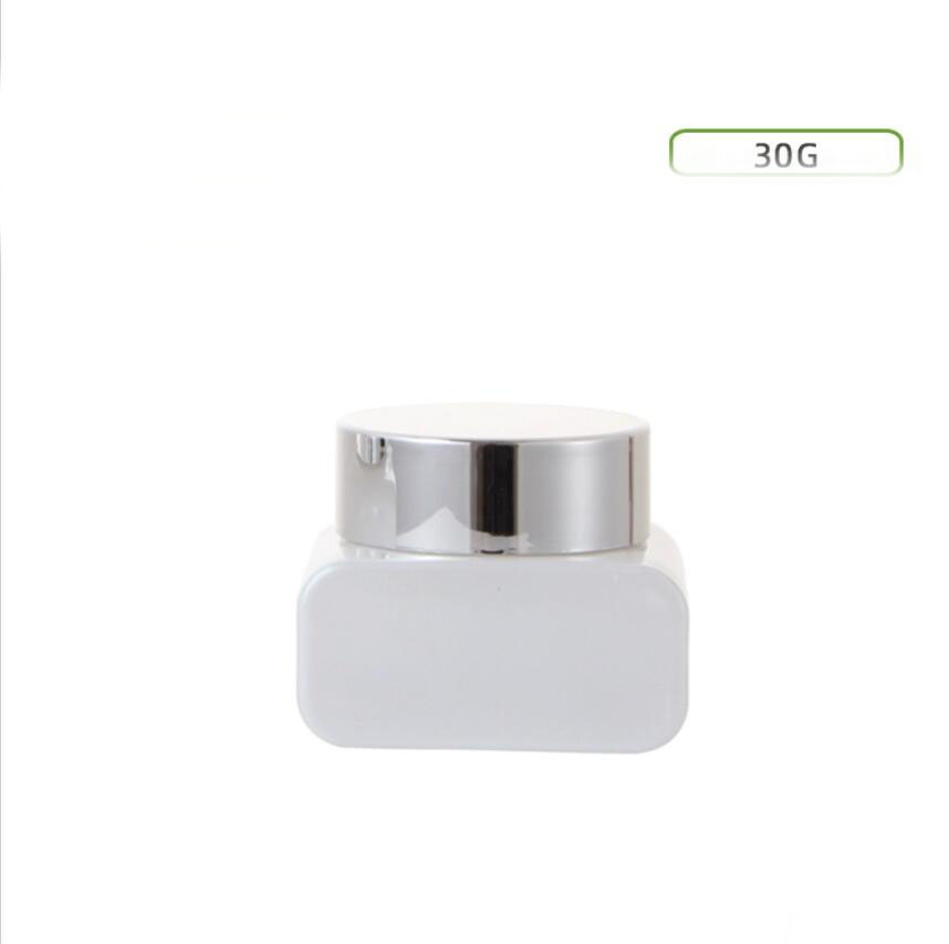 Gel Refill Pack - 30G beyaz cam kavanoz gümüş kapaklı