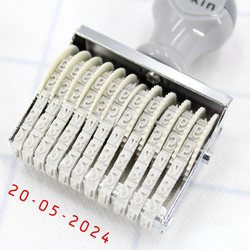 Rubber Date Stamp - Taşınabilir 8/10 haneli sayı damgası, küçük