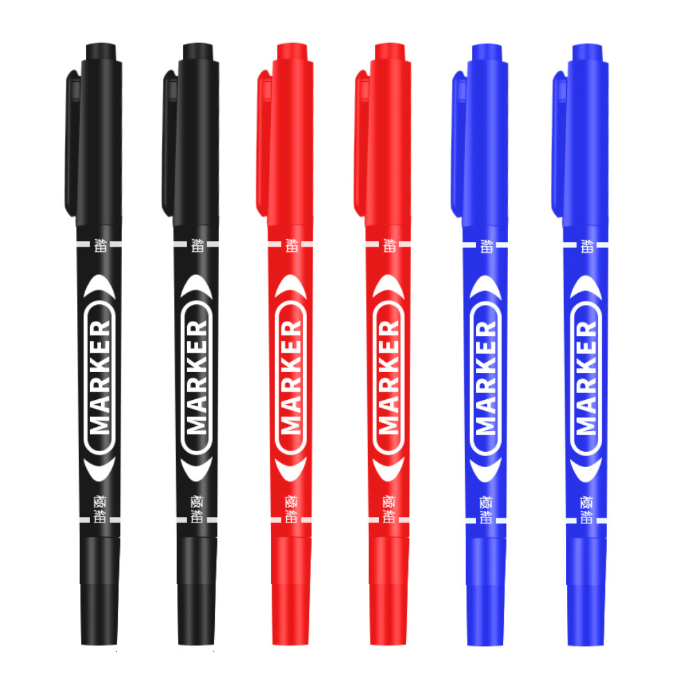 Correction Pen Fine - 6 adet/takım toptan ikiz ucu kalıcı