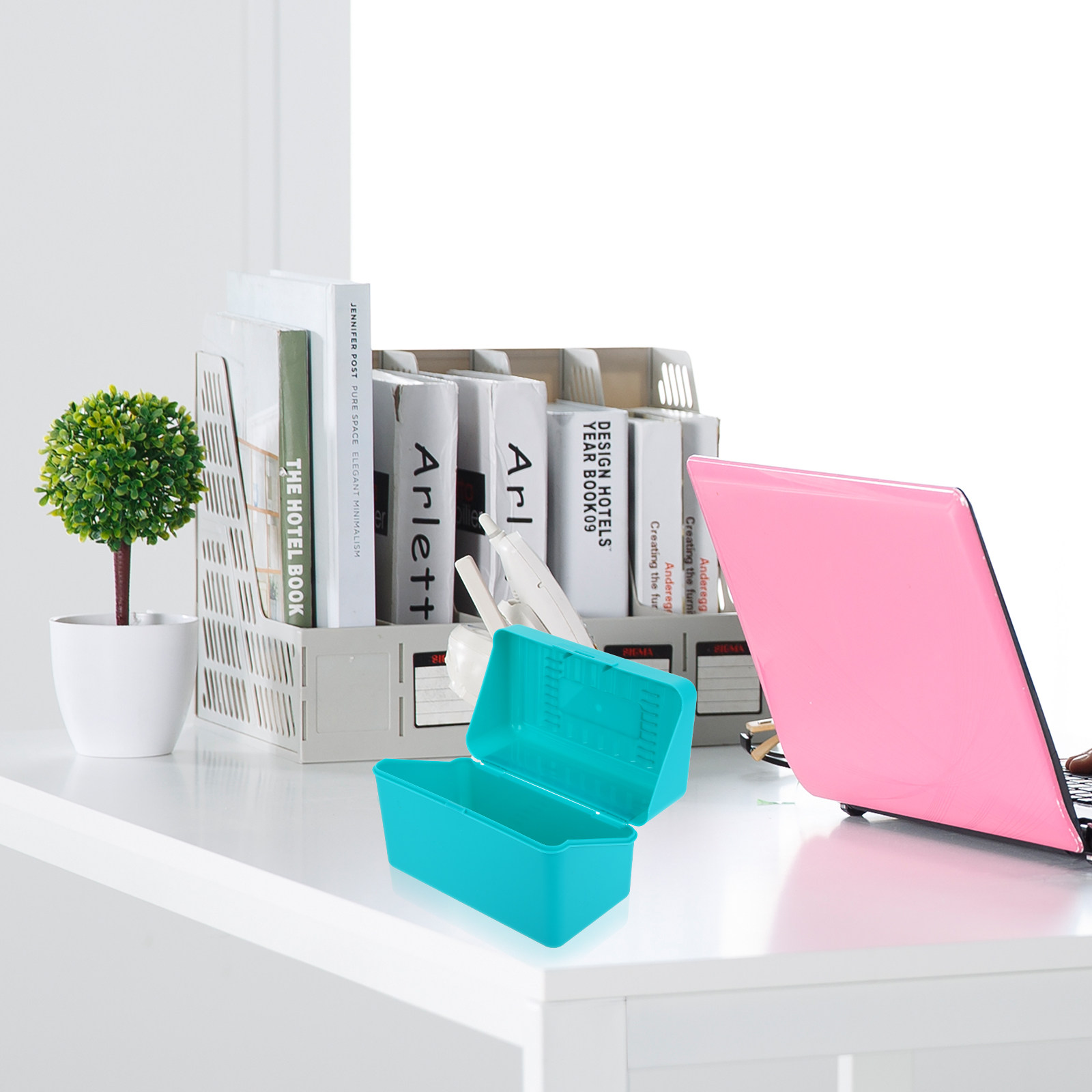 Index Card Holder - 4 Adet İndeks Kartı Masaüstü Saklama