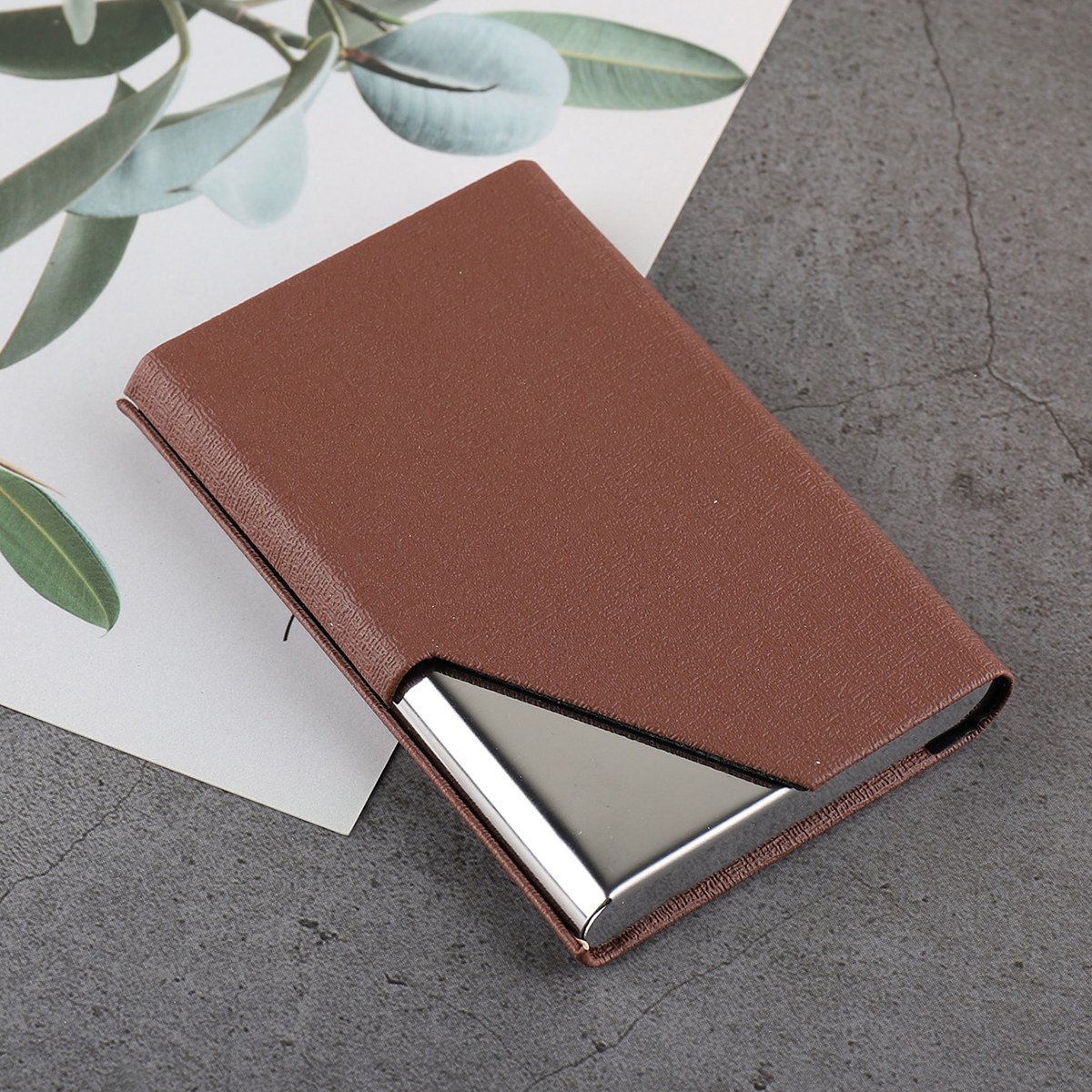 Index Card Holder - Kartvizitlik Lüks Cüzdan PU Deri İş