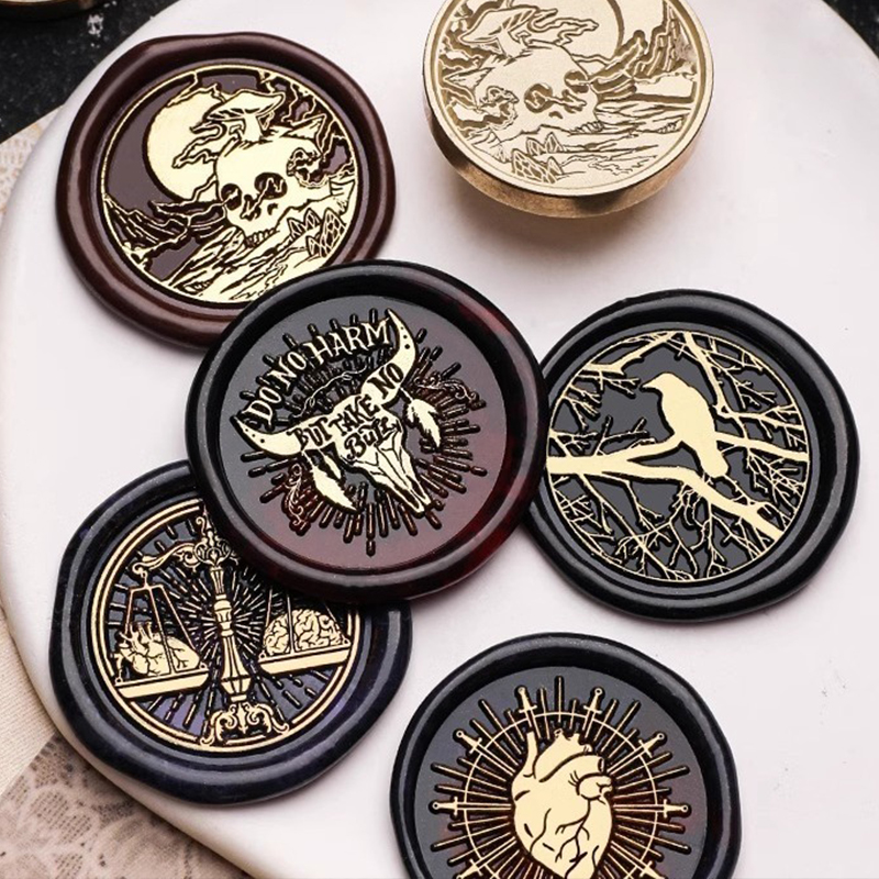 Wax Seal Stamp Set - 1 adet mühür mumu Damga Kafa
