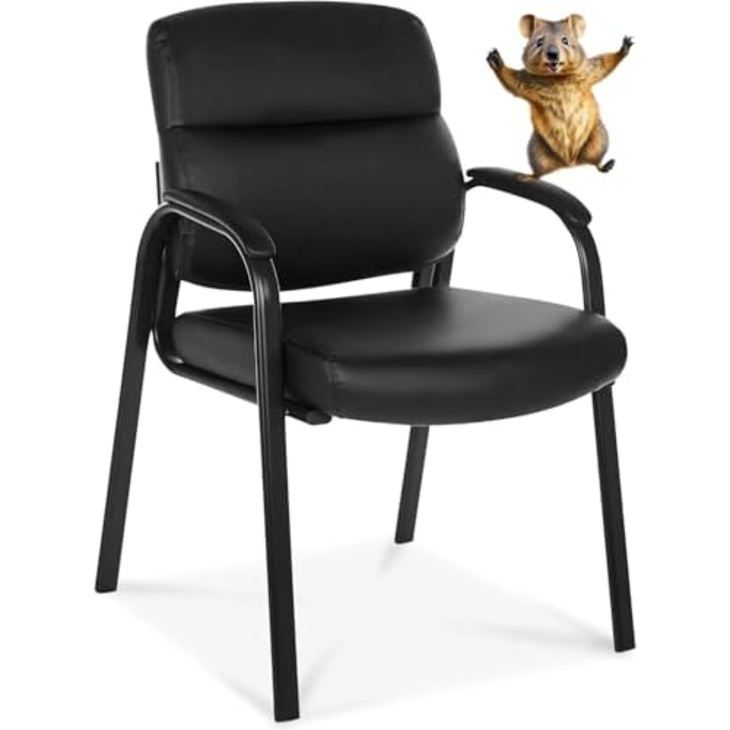 Leather Desk Pad - Dolgulu Kolluklu Deri Misafir Koltuğu, Resepsiyon