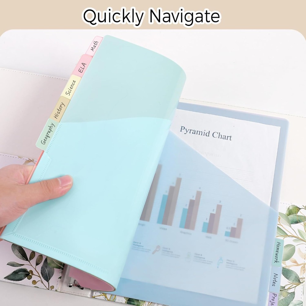 Tab Divider A4 - 8 adet A4 Pastel Dosya Ayırıcıları