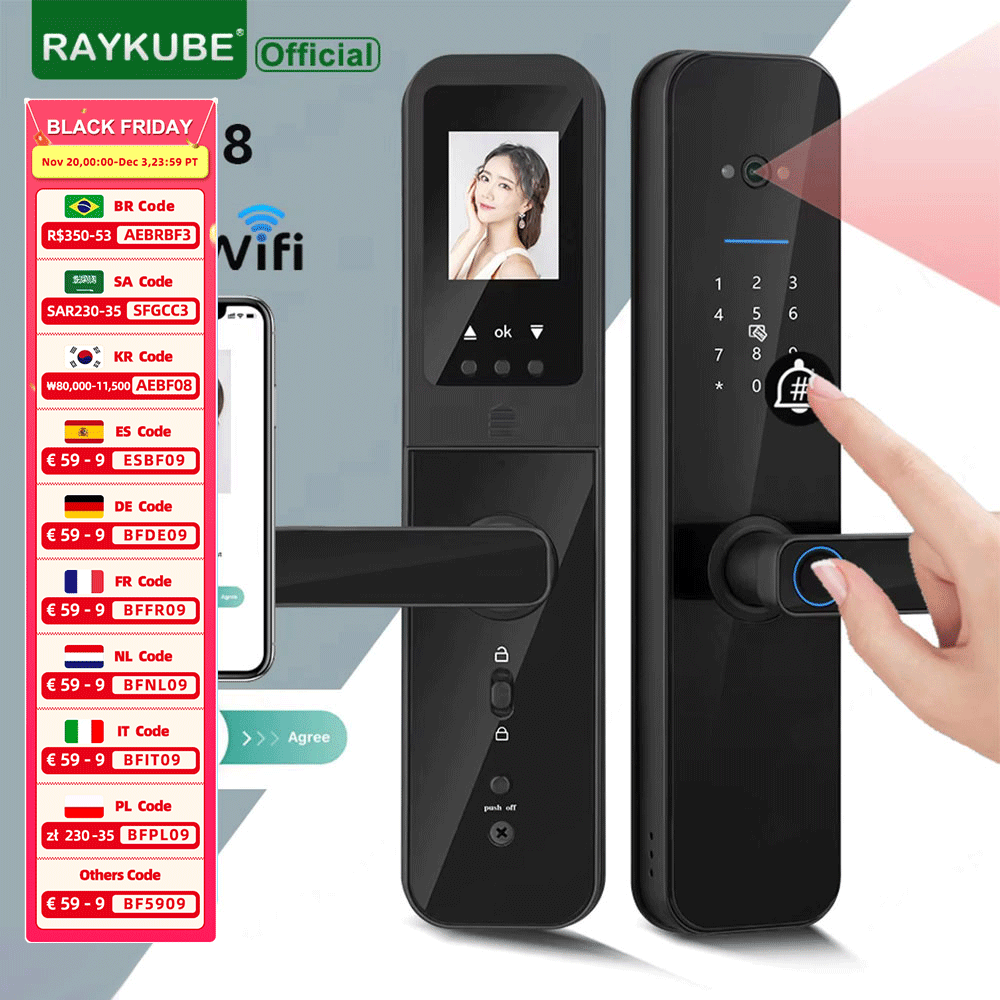 Letter Opener Brass - RAYKUBE F008 Tuya Wifi gözetleme deliği