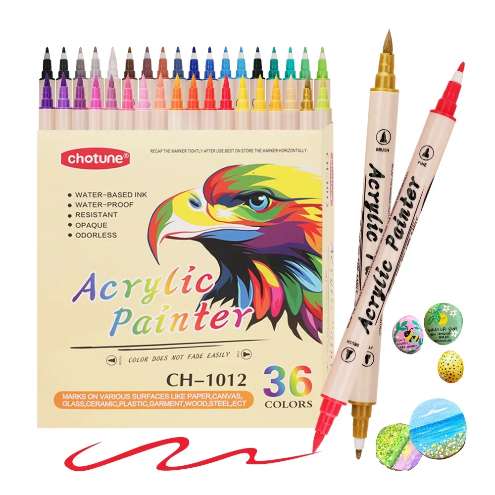 Correction Pen Fine - 12-36 Renk Akrilik Boya İşaretleyiciler Kalemler