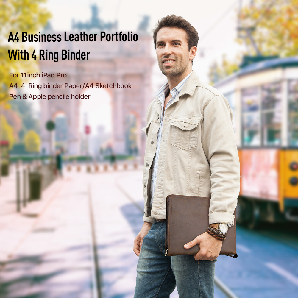 Lüks Retro A4 dana iş deri por - Binder A4 Lever incelemesi ve fiyatı