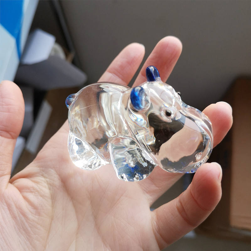 1 adet kristal su aygırı heyke - Paper Weight Crystal incelemesi ve fiyatı