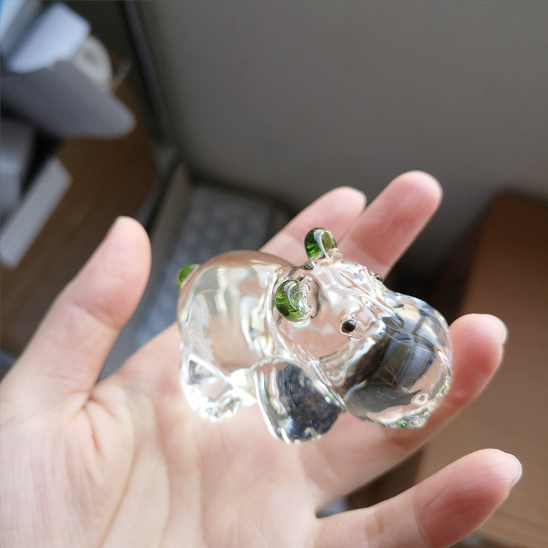 1 adet kristal su aygırı heyke - Paper Weight Crystal incelemesi ve fiyatı