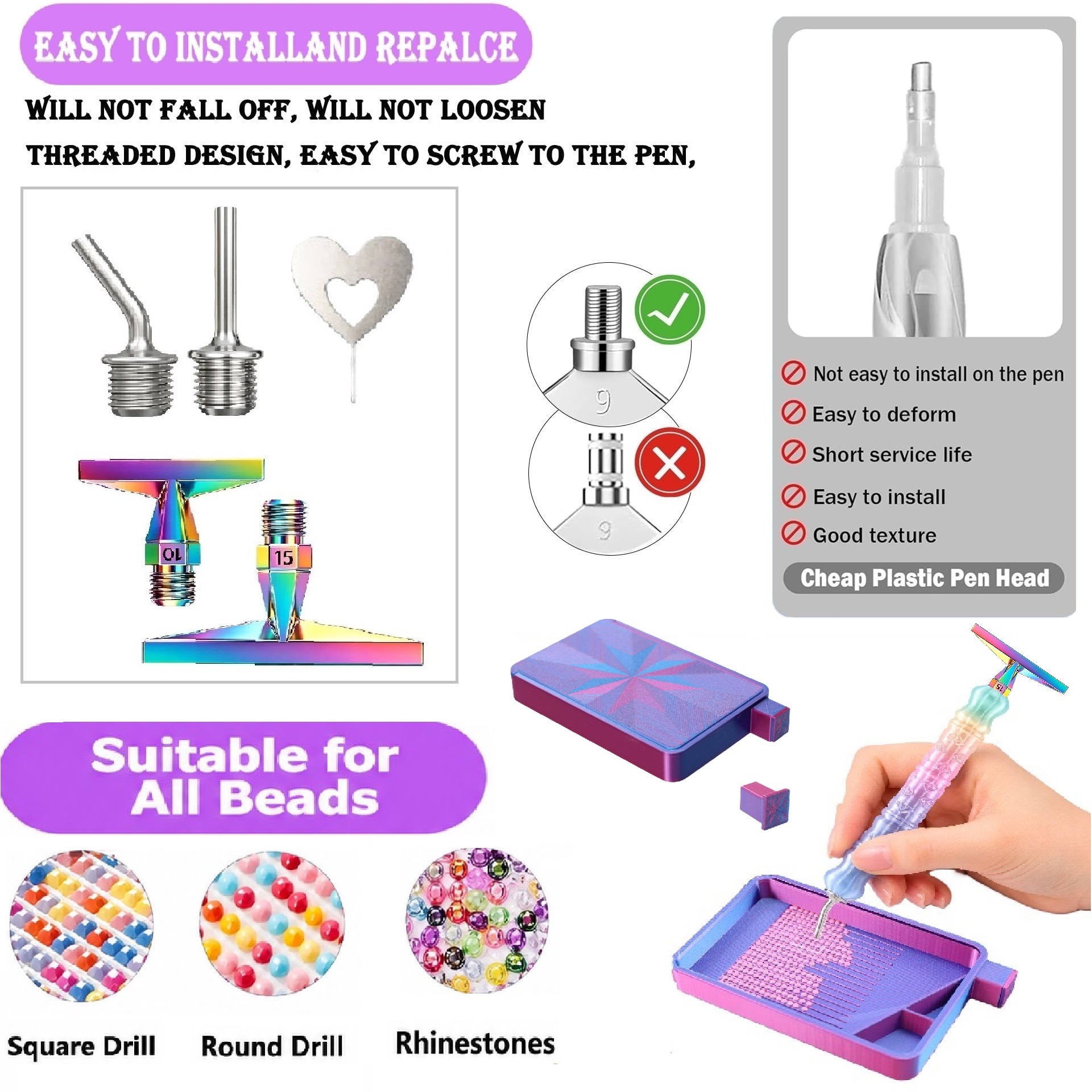 3D Elmas Desenli Noktalama Kal - Correction Pen Fine incelemesi ve fiyatı