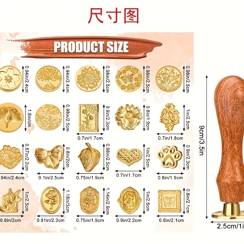 21 parçalı çeşitli stillerde b - Wax Seal Stamp Set incelemesi ve fiyatı