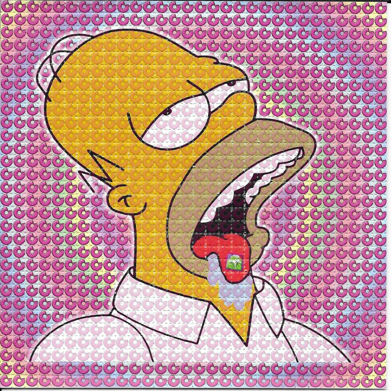 Katkılı Homer Psychedelic asit - Ink Blotter Paper incelemesi ve fiyatı