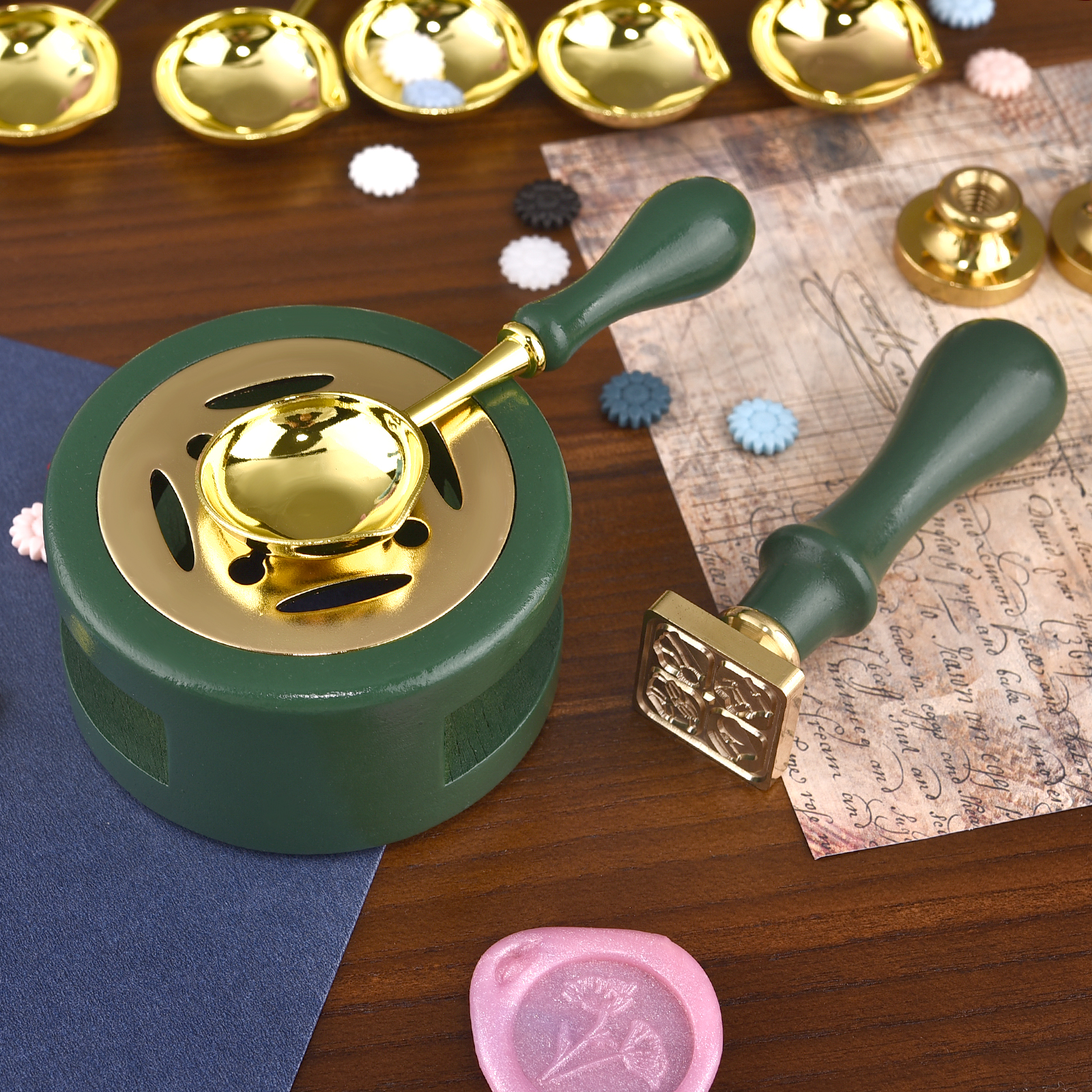 2/3 Parça Set Retro Mum Eritme - Wax Seal Stamp Set incelemesi ve fiyatı
