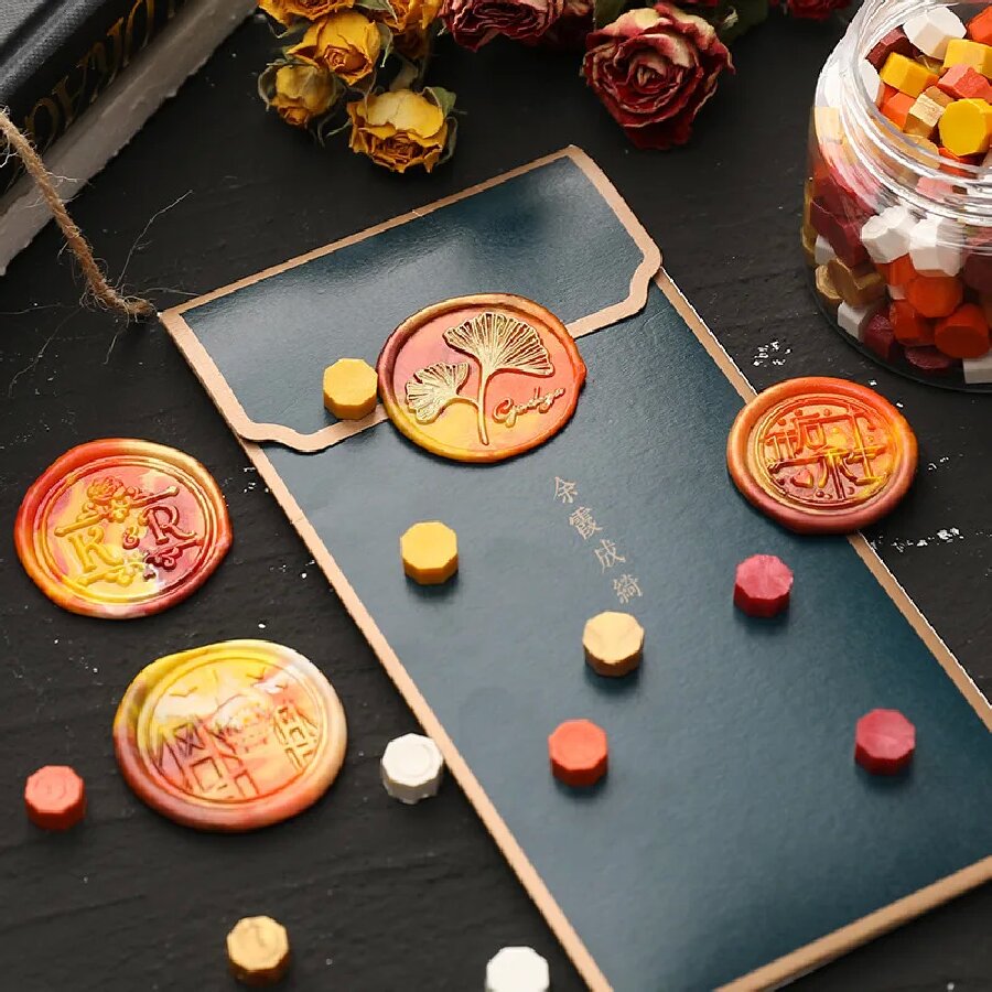 200 adet/torba Sekizgen Karışı - Wax Seal Stamp Set incelemesi ve fiyatı