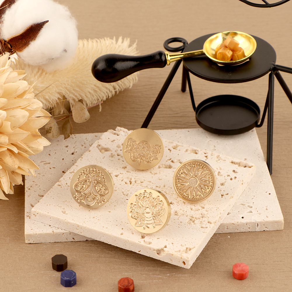 Mum Mühür Damga Kafa Güneş Ay  - Wax Seal Stamp Set incelemesi ve fiyatı