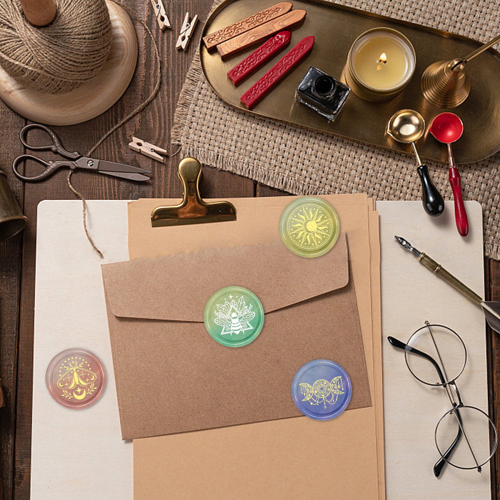 Mum Mühür Damga Kafa Güneş Ay  - Wax Seal Stamp Set incelemesi ve fiyatı