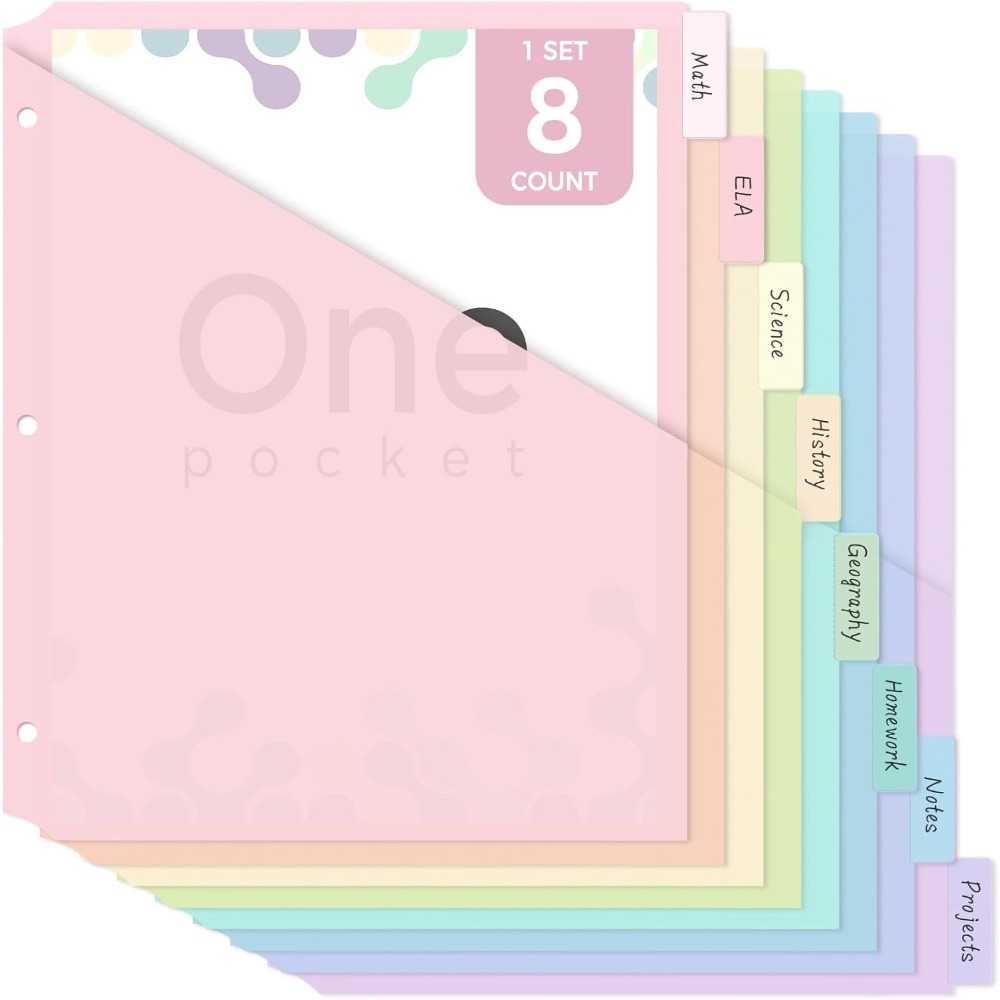 8 adet A4 Pastel Dosya Ayırıcı - Tab Divider A4 incelemesi ve fiyatı