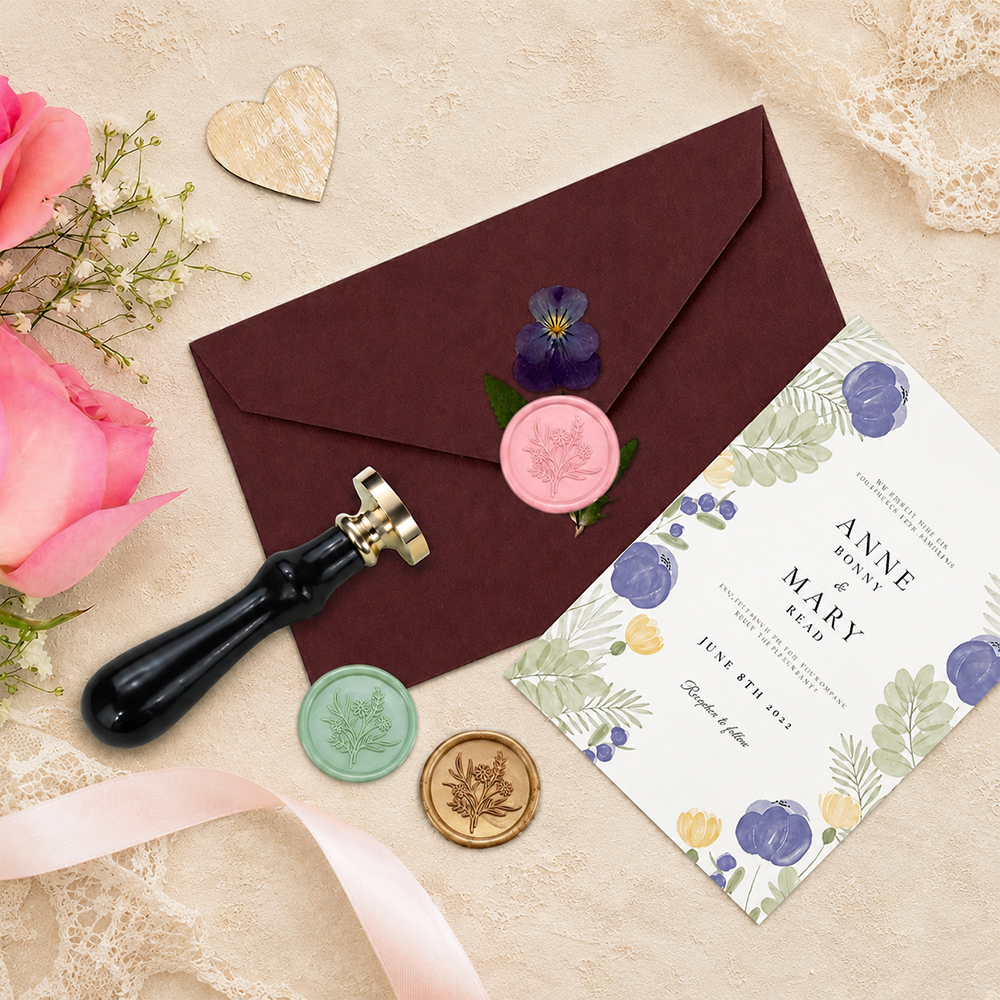 Balmumu Mühür Damga Seti Çiçek - Wax Seal Stamp Set incelemesi ve fiyatı